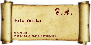 Held Anita névjegykártya